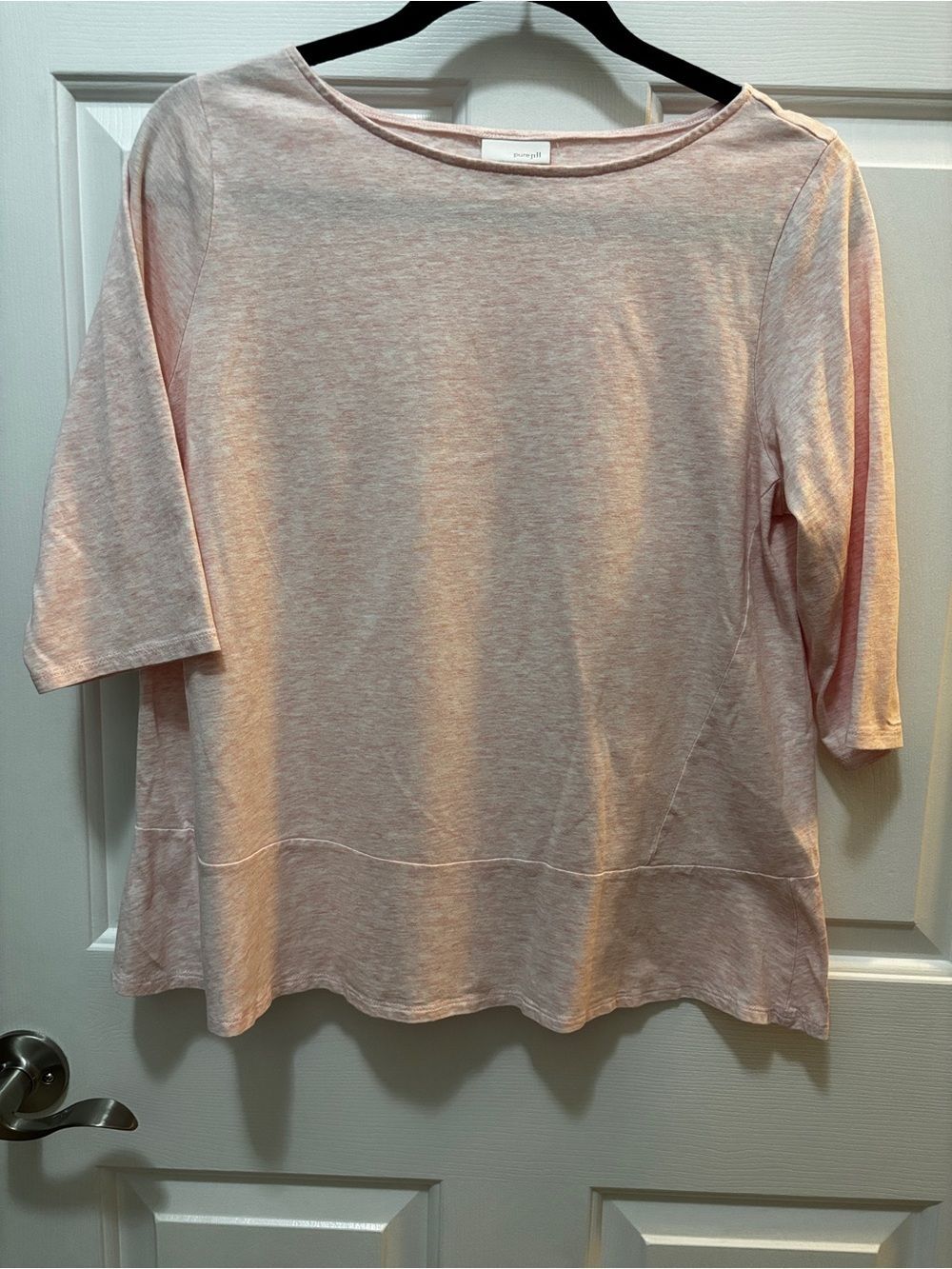 JJill Pale Pink Soft Cotton Blend Top M EUC